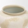 71520 - Velo Cream w/White Hand-Painted Terracotta Decorative Vase