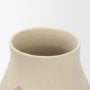 71521 - Velo Cream w/Blush Pink Hand-Painted Terracotta Decorative Vase