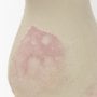 71521 - Velo Cream w/Blush Pink Hand-Painted Terracotta Decorative Vase