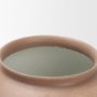 71522 - Velo Brown w/White Hand-Painted Terracotta Decorative Vase