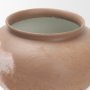 71522 - Velo Brown w/White Hand-Painted Terracotta Decorative Vase