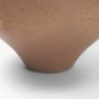 71522 - Velo Brown w/White Hand-Painted Terracotta Decorative Vase