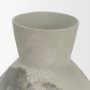 71523 - Velo 8.1H White w/Green Hand-Painted Terracotta Decorative Vase