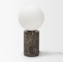 71527 - Caldo Brown Marble Base w/ Frosted Glass Globe Table Lamp