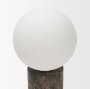 71527 - Caldo Brown Marble Base w/ Frosted Glass Globe Table Lamp