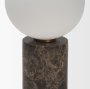 71527 - Caldo Brown Marble Base w/ Frosted Glass Globe Table Lamp