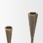 71530 - Naja Antique Brass Metal Double Taper Candle Holder