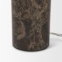 71527 - Caldo Brown Marble Base w/ Frosted Glass Globe Table Lamp