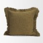 71535 - Kambal 20x20 Dark Olive Cotton Decorative Pillow Cover
