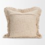 71539 - Kambal 20x20 Light Beige Cotton Decorative Pillow Cover