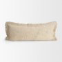71542 - Kambal 14x36 Light Beige Cotton Decorative Pillow Cover