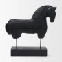 71580 - Equus Black Wooden Horse Decorative Object