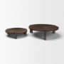 71603 - Stow Dark Brown Walnut Wood Risers (Set of 2)
