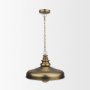 71589 - Keller Wide Antiqued Brass Metal 1-Light Pendant