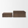 71606 - Strata Fluted Walnut Wood Decorative Box Set