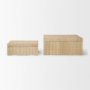 71607 - Strata Fluted White-Washed Wood Decorative Box Set
