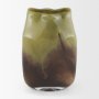 71621 - Tulano Medium Green and Brown Glass Vase