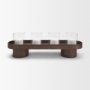 71637 - Plinth White-Washed Wood w/ Glass Candle Holder