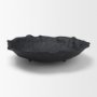 71649 - Verdant Large Matte Black Metal Decorative Centerpiece Bowl