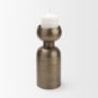 71655 - Pelar Large Antiqued Brass Stacked Pillar Candle Holder