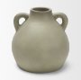 71661 - Cantara Small Sage Green Ceramic Milk Jug w/ Handles