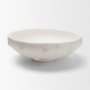 71664 - Punto Large White Paper Mache Dotted Centerpiece Bowl