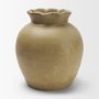 71668 - Melo Large Distressed Citron Yellow Ceramic Vase