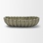 71678 - Camelia Large Fluted Sage Green Paper Mache Round Centerpiece Bowl