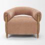 71730 - Margaux Sienna Fabric Open Back Barrel Accent Chair