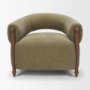 71731 - Margaux Olive Fabric Open Back Barrel Accent Chair