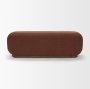 71736 - Siren Burgundy Fabric w/ Brown Ash Wood Oblong Bench