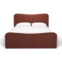 71739-ABC - Solene Upholstered King Bed w/ Footbed | Curved Headboard | Burgundy Fabric