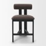 71769 - Tribeca Curve Open Back Charcoal Chenille Tripod Frame Counter Stool
