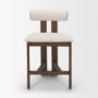 71771 - Tribeca Curve Open Back Cream Fabric Tripod Frame Counter Stool