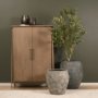 69797 - Zuma 27.2L x 18.1W x 24.4H Light Gray Ceramic Floor Vase