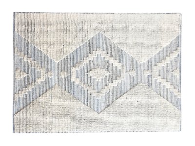 68363 - Bewick I 96 x 120 White/Gray Pattern Woven Rug 