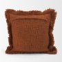 71555 - Kambal 20x20 Copper Rust Cotton Decorative Pillow Cover