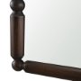 71573 - Lenora Heritage Spool Frame Wall Mirror | Dark Brown Wood