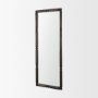 71574 - Lenora 70" Heritage Spool Frame Floor Mirror | Dark Brown Wood