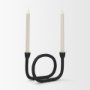 71578 - Serpens Black Metal Large Candleholder