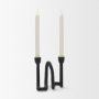 71579 - Serpens Black Metal Narrow Candle Holder