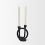 71579 - Serpens Black Metal Narrow Candle Holder