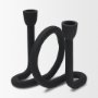 71579 - Serpens Black Metal Narrow Candle Holder