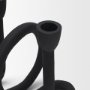71579 - Serpens Black Metal Narrow Candle Holder