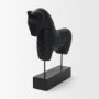 71580 - Equus Black Wooden Horse Decorative Object