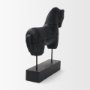 71580 - Equus Black Wooden Horse Decorative Object