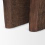 71581 - Farasi Medium Brown Wood Carved Horse Object (Set of 2)