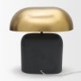 71587 - Liorre Textured Black Metal Base w/ Gold Metal Shade 1-Light Table Lamp