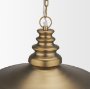 71589 - Keller Wide Antiqued Brass Metal 1-Light Pendant