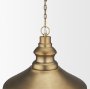 71590 - Keller Tall Antiqued Brass Metal 1-Light Pendant